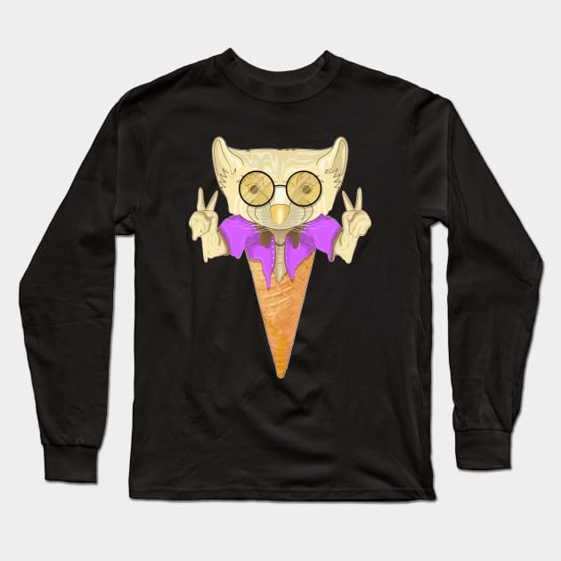 pine marten ice cream Long Sleeve T-Shirt by dwalikur